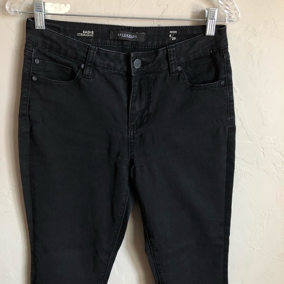 Liverpool Sadie Straight Faded Black Jeans - Picture 3 of 13